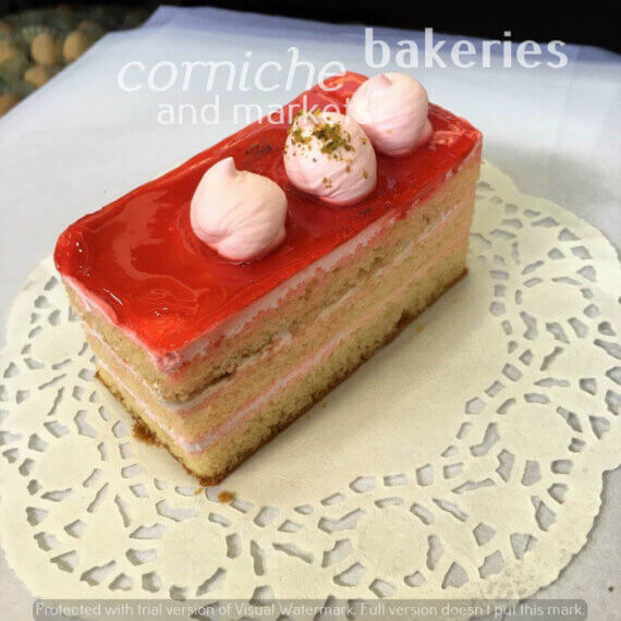 Slice cream Cake